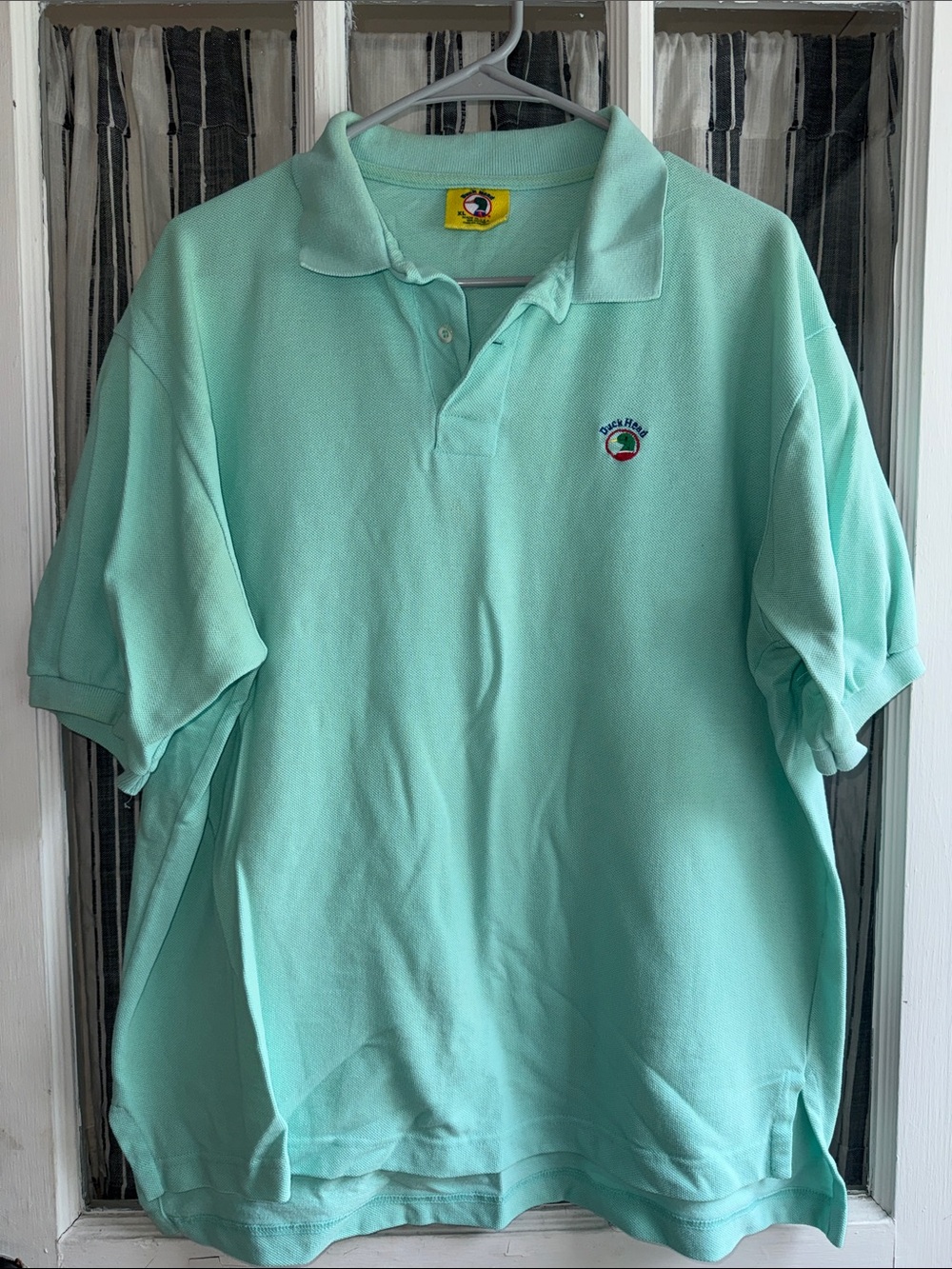 Duck Head Seafoam Green Polo Shirt with Small Chest Logo